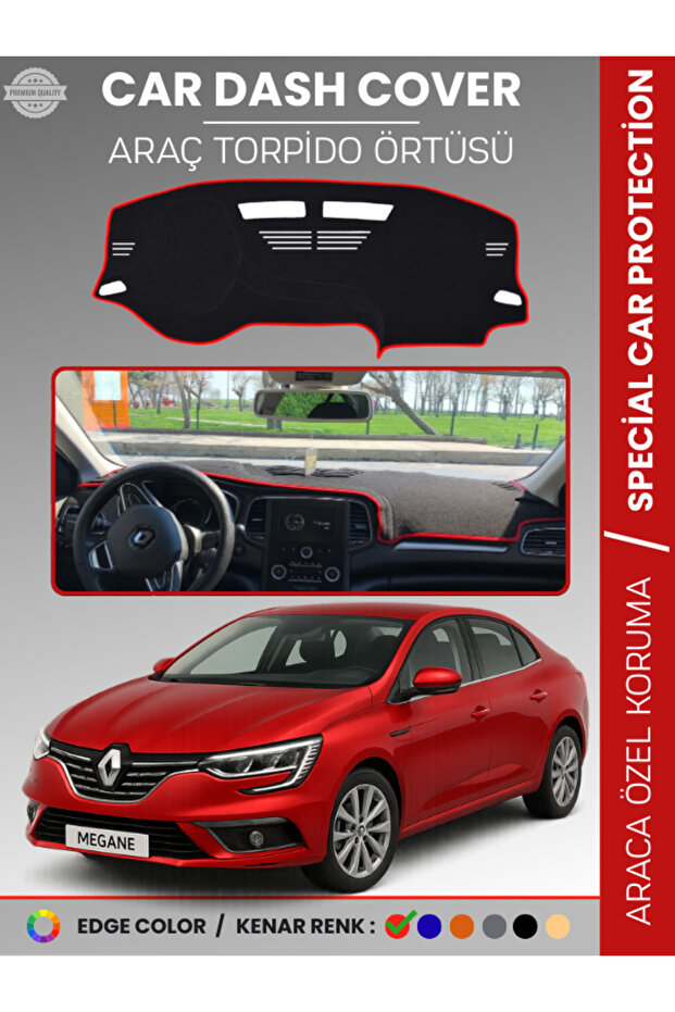 Renault Megane 4 (2016-2022) Dashboard Cover Front Chest Protection Dashboard Protection Perfect Fit Prevents Cracking