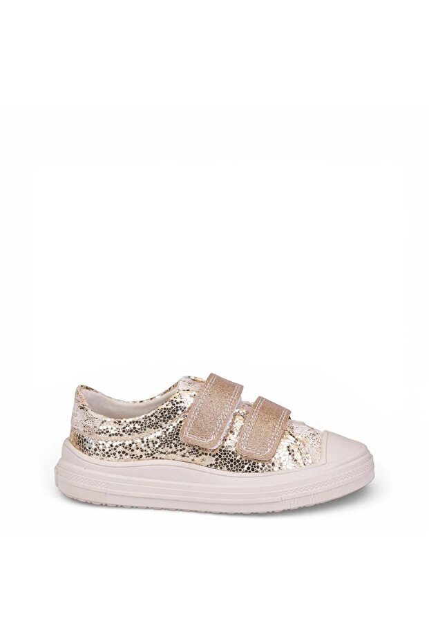 1002 Orthopedic Girl Child Gold Glittery Sneakers