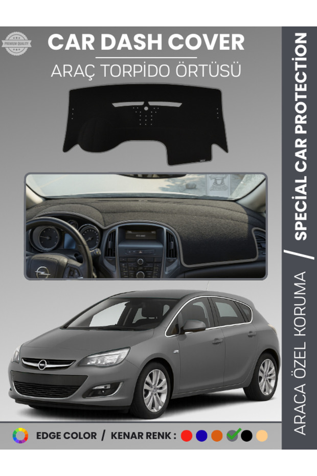 Opel Astra J (2010-2015) Dashboard Cover Front Chest Protection Dashboard Protection Perfect Fit Prevents Cracking