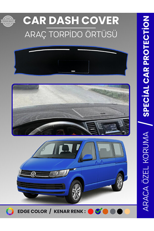 Volkswagen Transporter T6 Covered Model (2015-2020) Dashboard Cover Front Chest Protection Dashboard Protection