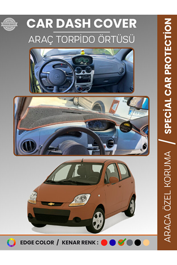 Chevrolet Spark (2009-2015) Dashboard Cover Front Chest Protection Dashboard Protection Full Fit Prevents Cracking