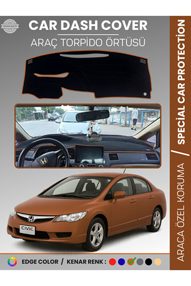 Honda Civic Fd6 (2005-2011) Dashboard Cover Dashboard Protection Perfect Fit Prevents Cracking Easy Installation