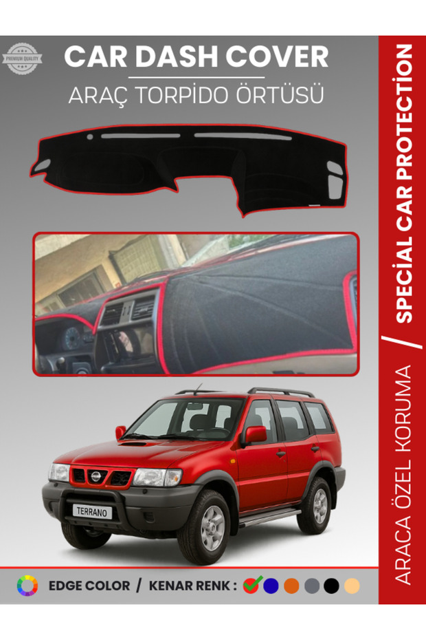 Nissan Terrano Flat Model (1999-2003) Dashboard Cover Front Chest Dashboard Protection Perfect Fit Non-Slip