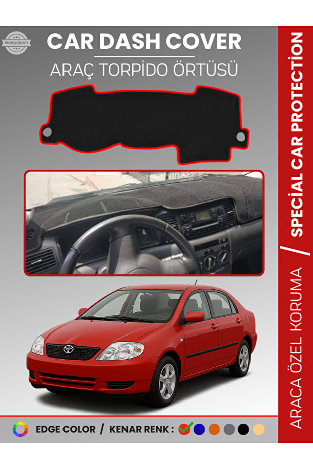 Toyota Corolla E120 (2002-2007) Dashboard Cover Front Chest Protection Vehicle-Specific Prevents Cracking Non-Slip