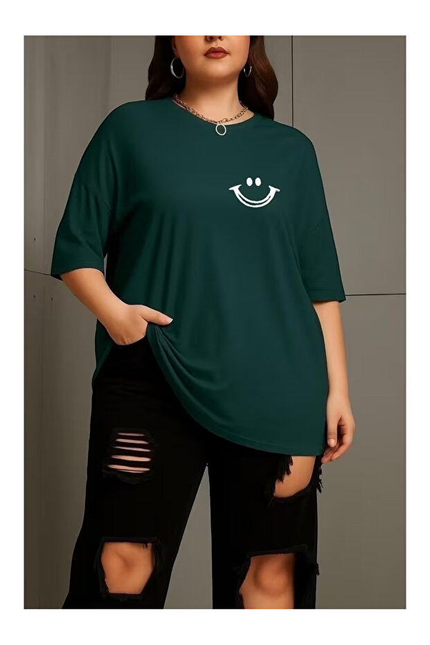 Unisex "Smile" Printed T-Shirt -Modern Style