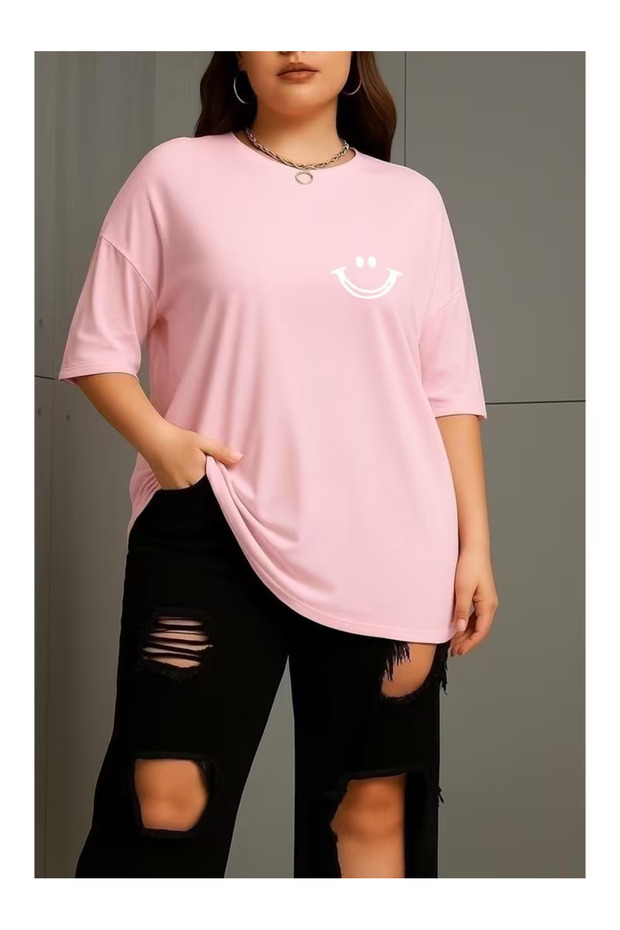 Unisex "Smile" Printed T-Shirt -Modern Style