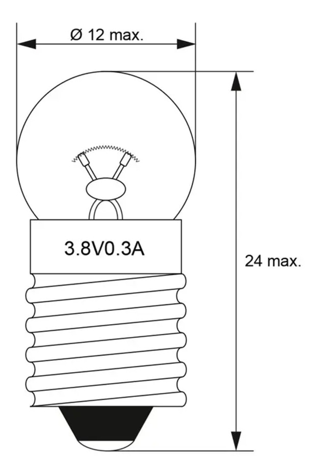 Bec E10 12V 0.1A glob Goobay - 2