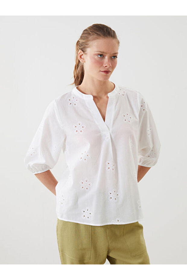 Women's Flowering Collar Blouse