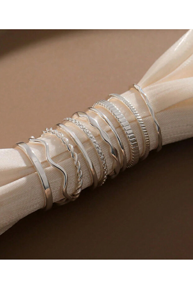 10-Piece Basic Ring and Eklem Ring Set
