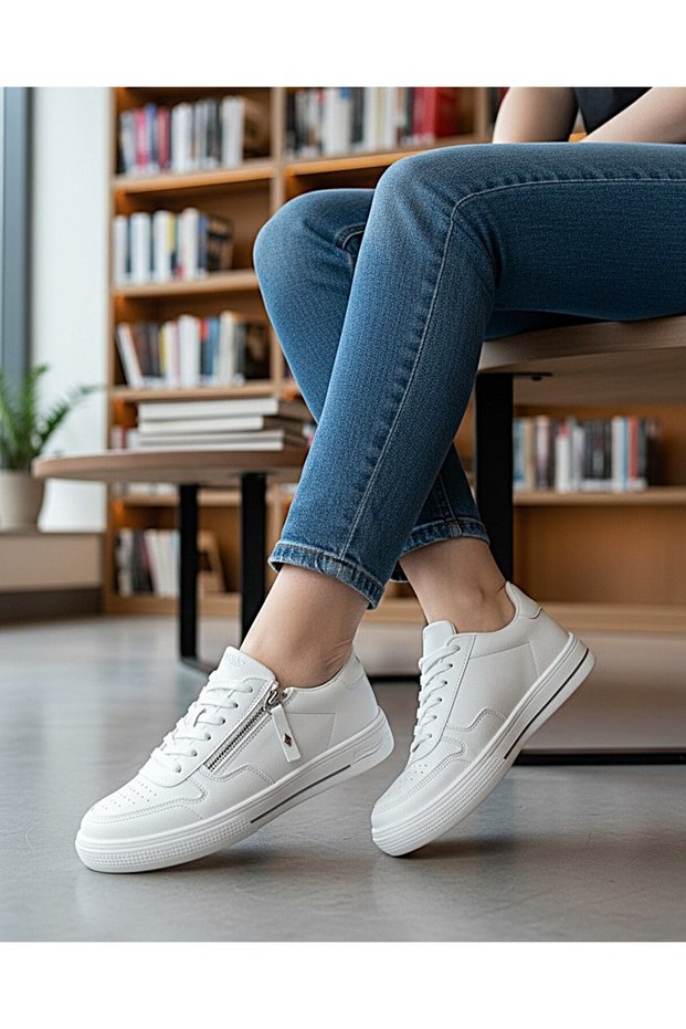 New Model Zippered D Flat Sole S Sneakers Women's Sports Shoes