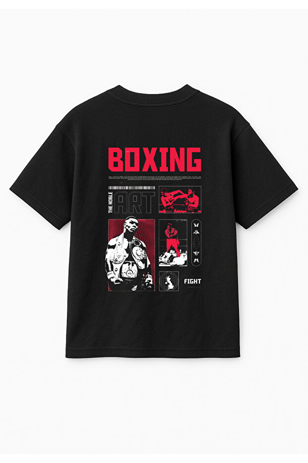 Oversized Unisex Boxing Printed T-Shirt T-Shirt