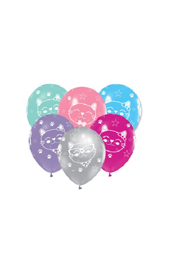 Miss Cat Printed Balloons 10 Pieces