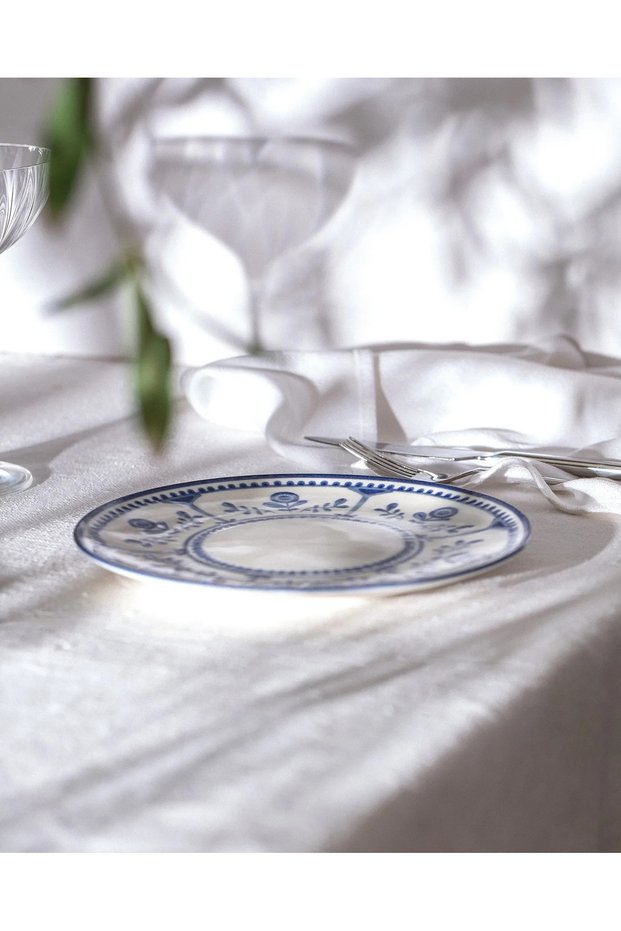 Reve Bleu Celeste Pasta Plate - Blue/White - 19 cm