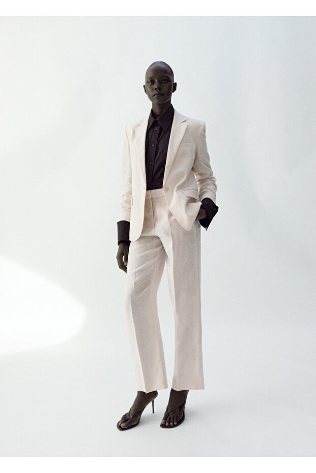 Keten blazer ceket - 2