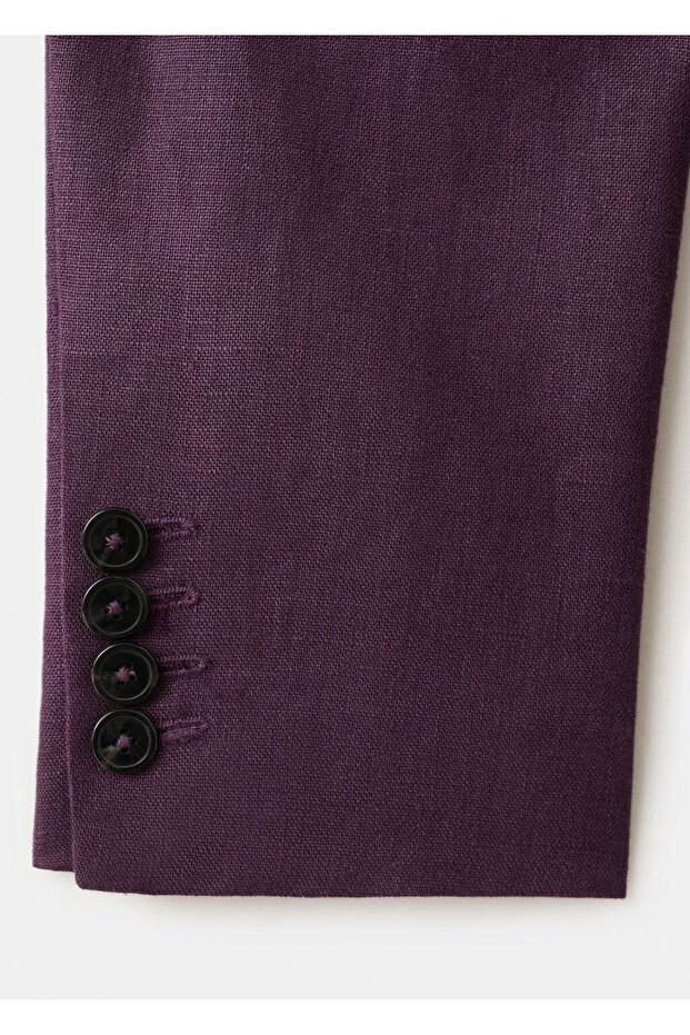 Keten blazer ceket - 5