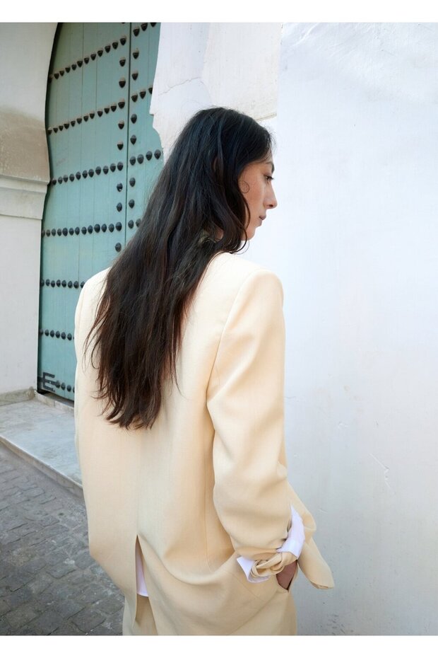 Keten blazer ceket - 3