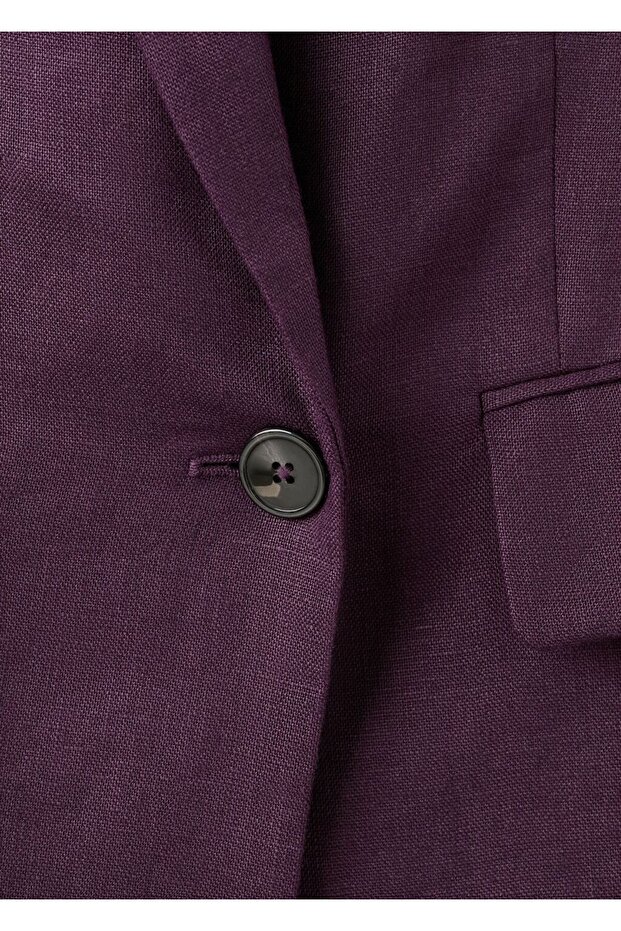 Keten blazer ceket - 8