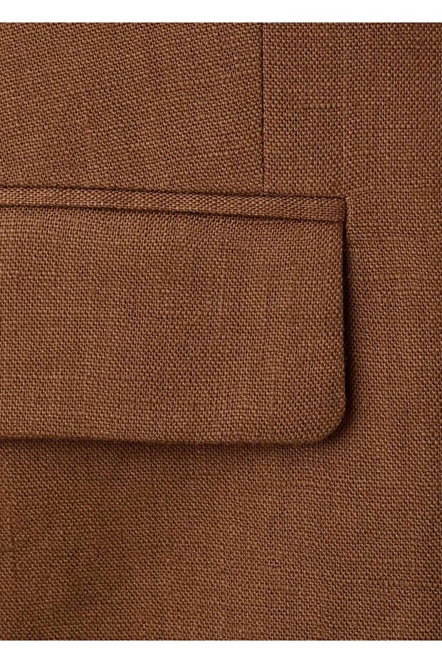 Keten blazer ceket - 3