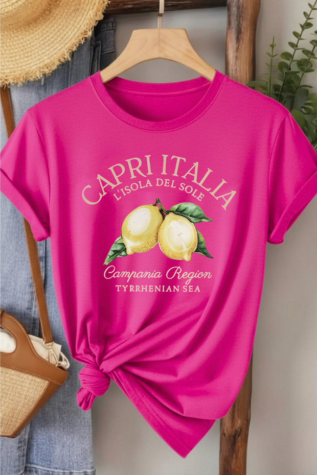 Capri Italy Printed Women's T-Shirt