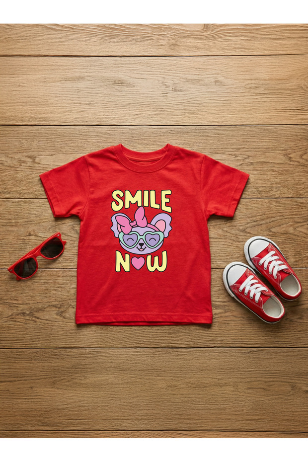 Smile Now Printed 100% Cotton Pack Crew Neck Kids T-Shirt