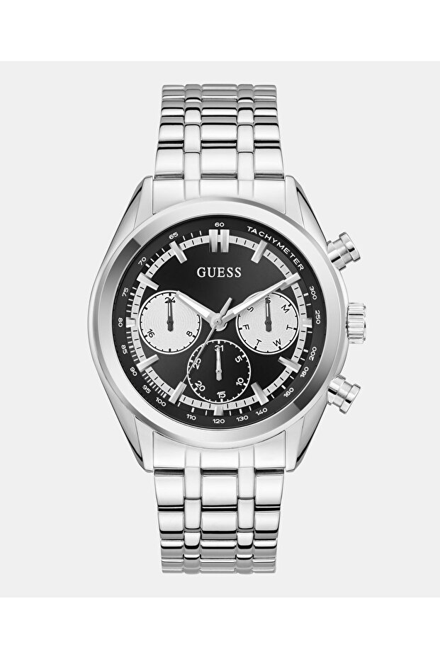 Mens Silver Tone Multi-function Watch - 1