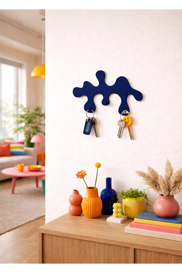 Modern Amorphous Wall Hanger - Decorative Jewelry and Key Organizer