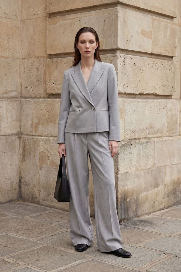 سترة MY FASHION ذات ياقة شال وأزرار أمامية