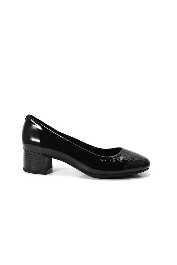 04.535 Genuine Leather Anatomical Short Block Heel Pack Women's Shoes