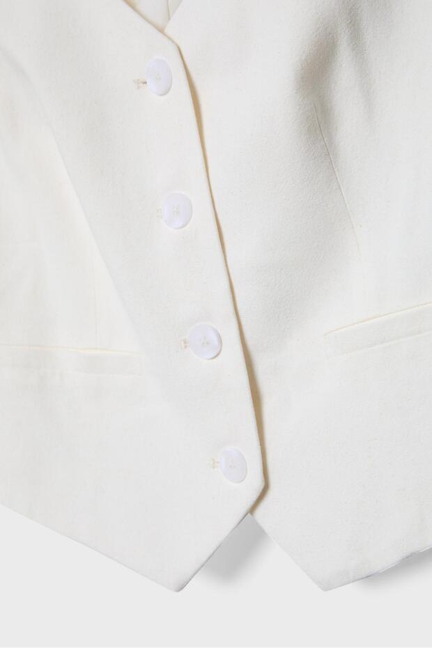 basic keten görünümlü yelek - 8