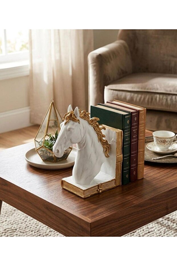 Decorative Horse Book Holder Figurine (Trinket)