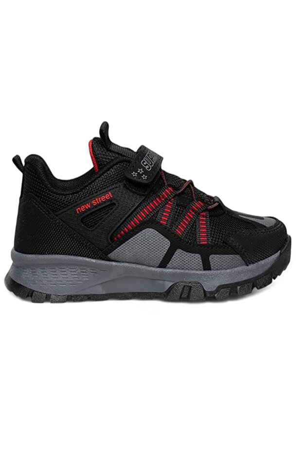 Spr Black Smoked Boys Treking Short Boots Shoes