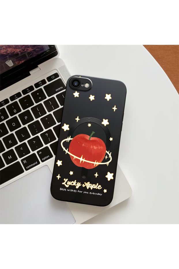iPhone Se 2022 Compatible Transparent Magsafe Wireless Soft Silicone Phone Case Apple Pattern