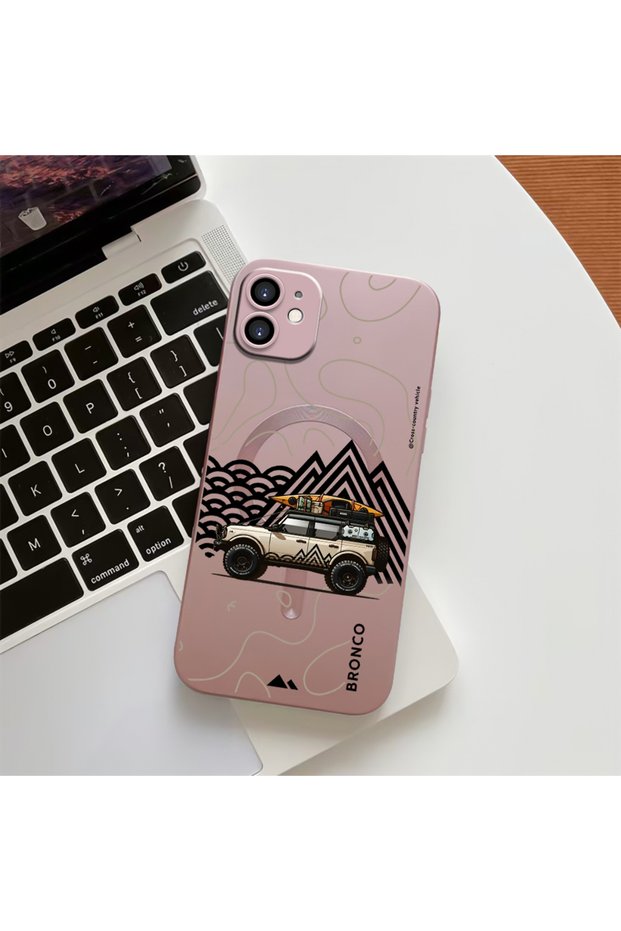 iPhone 11 Compatible Transparent Magsafe Wireless Soft Silicone Phone Case Car Pattern