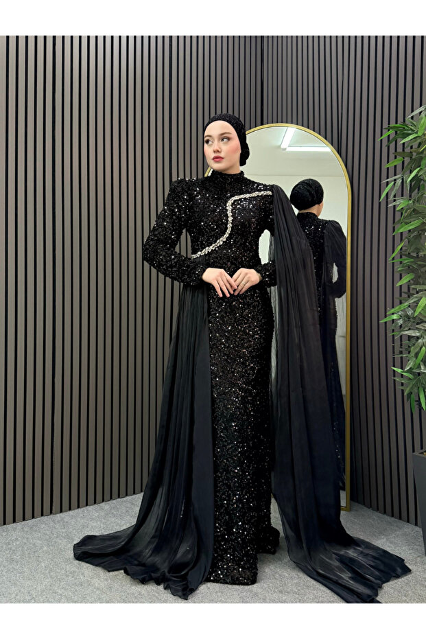 Orkide Abiye Siyah - 7