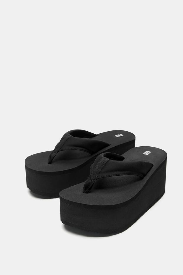 Dolgu topuklu sandalet - 4