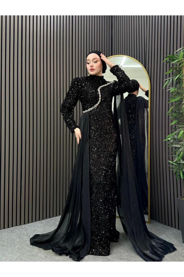 Orkide Abiye Siyah - 5