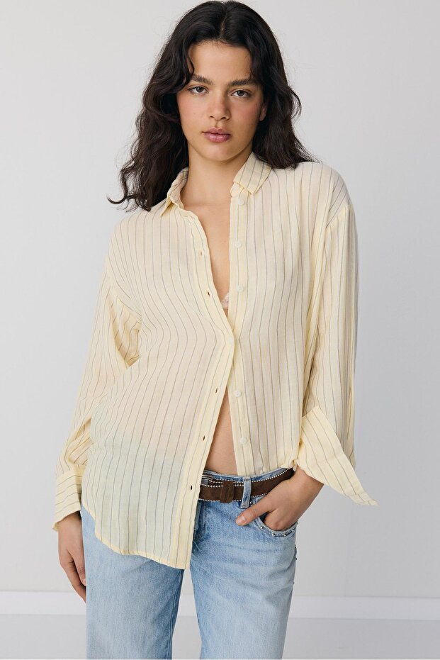 Basic çift kumaş gömlek - 3