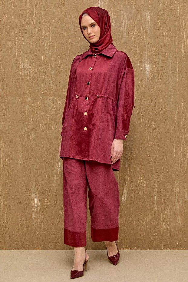 Düğmeli Lyocell Tunik - 1