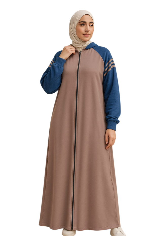 Rotella Women’s Zip Front Sport with Hood – Long Sleeve Islamic for Daily Wear