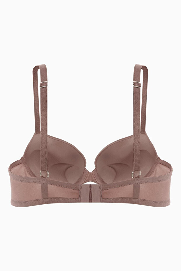 Andes Micro Bra - Double Push Up, Extra Padded - Basic - 2527 - Bronze Brown - 1