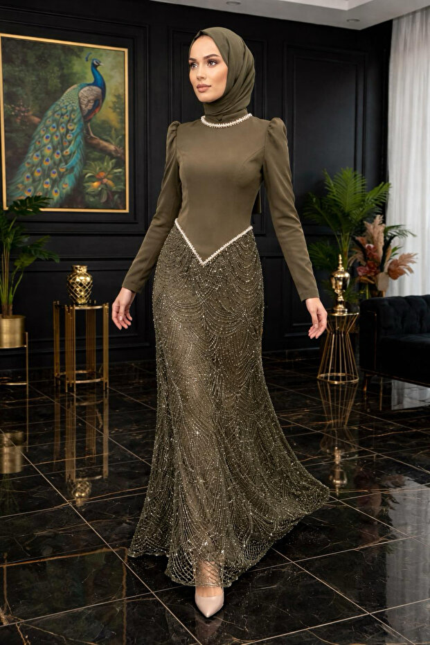 taşlı şık abiye - 4