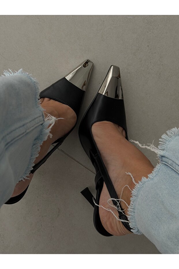 Joy Silver Detailed Heels