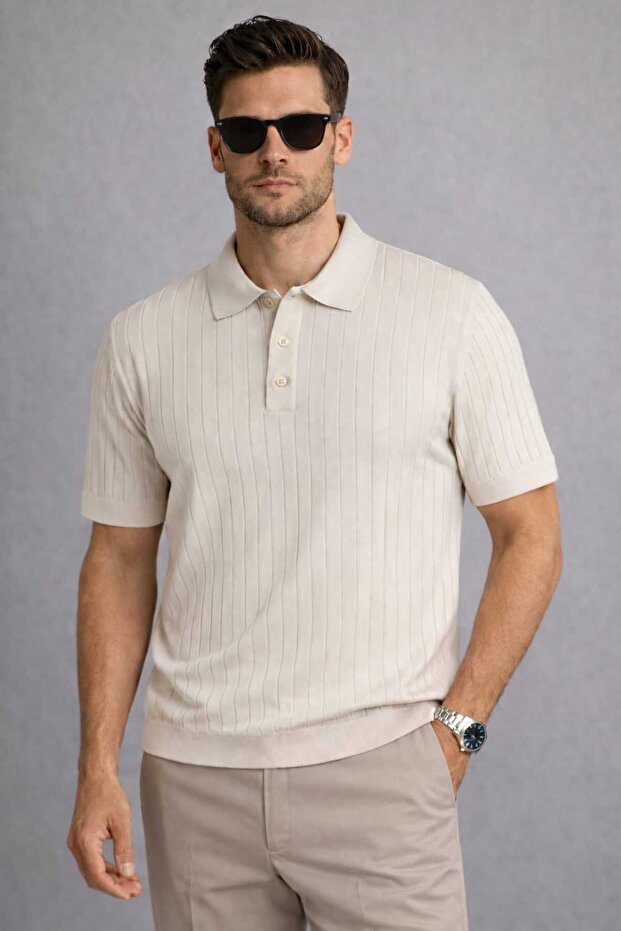 Men's Slim Fit Polo Collar Knitwear