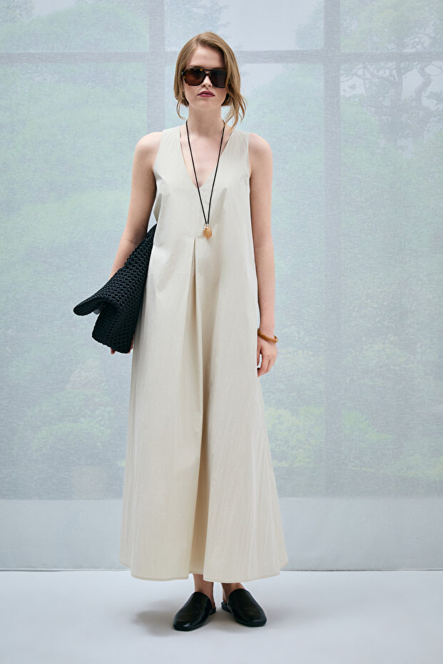 Maya Kadın Elbise Ekru - 1