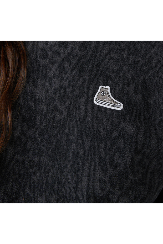 Kadın Siyah Sweatshirt - 5