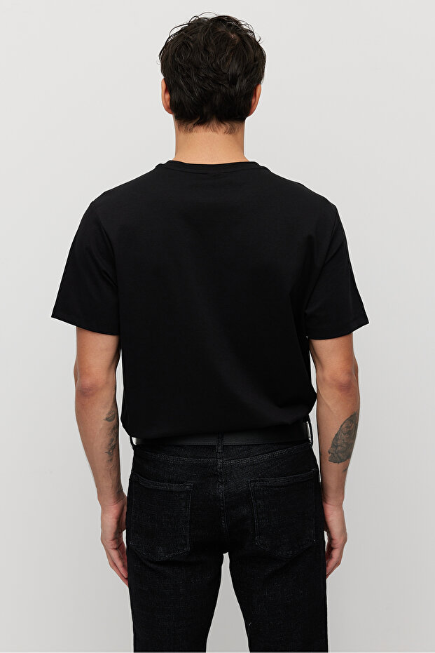 Erkek Bisiklet Yaka Basic T-shirt - 6