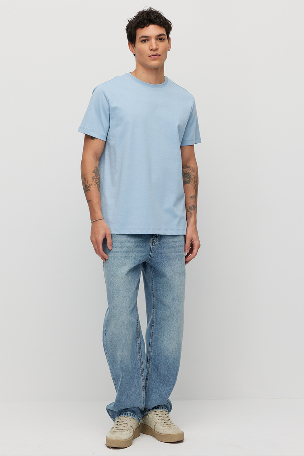 Erkek Bisiklet Yaka Basic T-shirt - 7