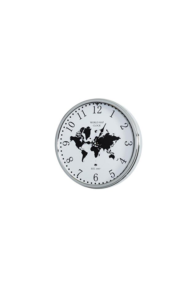 Patterned Wall Clock Silver Ak.Glb0020 - 1