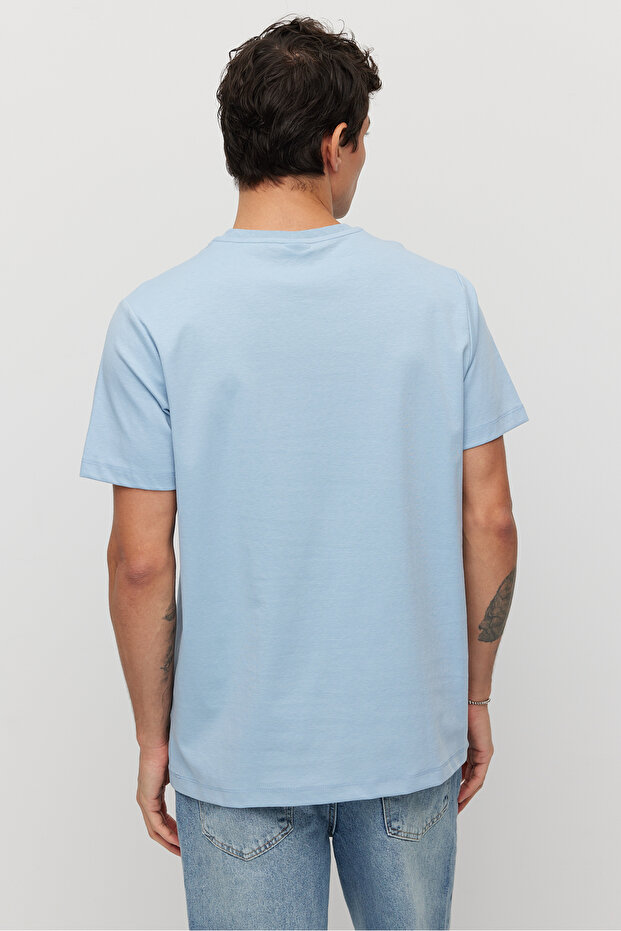 Erkek Bisiklet Yaka Basic T-shirt - 5