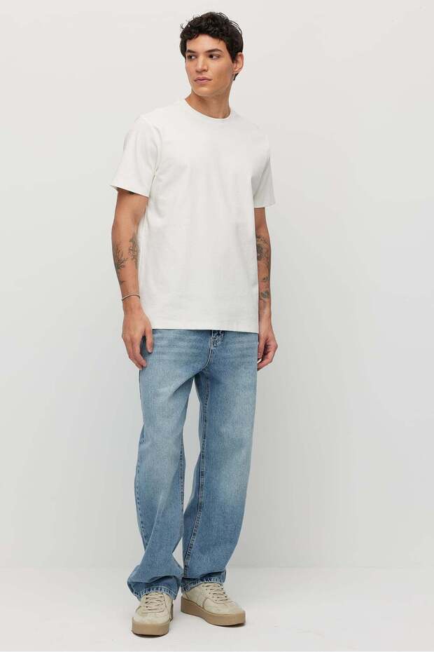 Erkek Bisiklet Yaka Basic T-shirt - 7